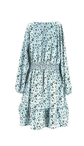 New With Tags Dress Size XL By Michelle McDowell Blue With Gathered Waist #37738 - TheRealThreads